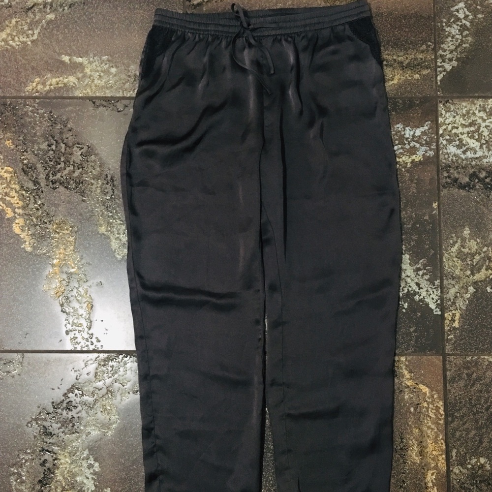 Chelsea28 Black Silky Pajama Pants size M